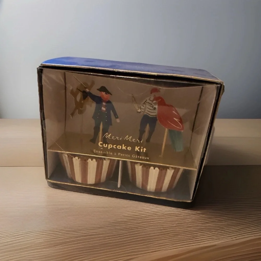 Meri Meri Red and Blue Pirate Cake Toppers